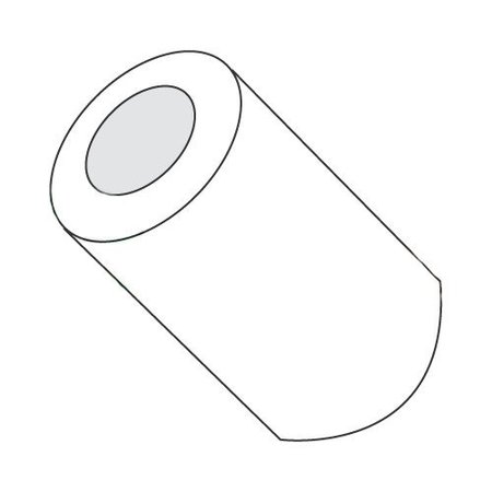 NEWPORT FASTENERS Round Spacer, #6 Screw Size, Natural Nylon, 3/8 in Overall Lg, 0.140 in Inside Dia 383945